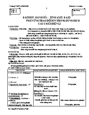 Giáo án Hóa học 11 (Cơ bản) - Tiết 9 đến 16 - Năm học 2012-2013